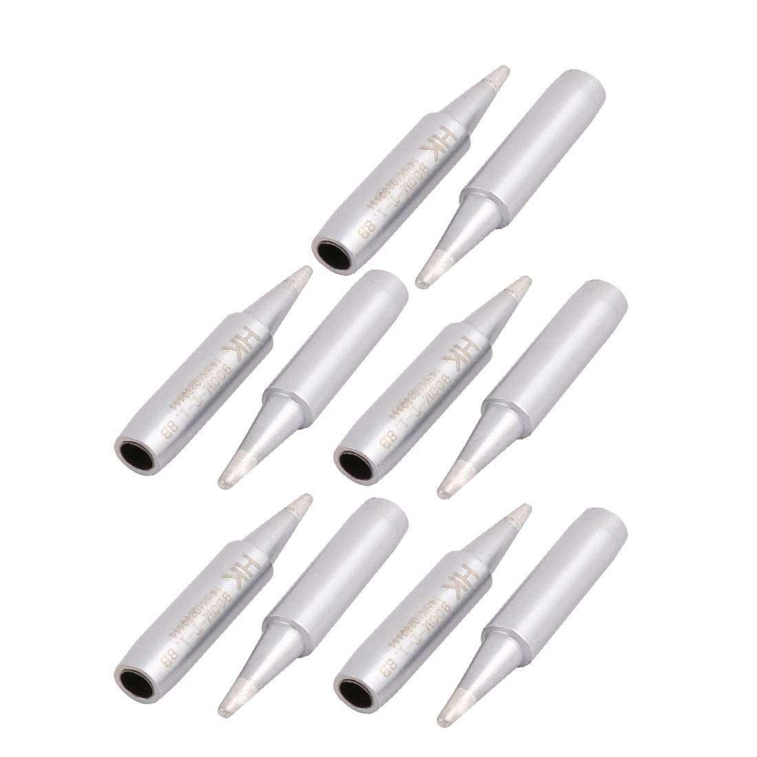 10pcs 900M-T-B Silver Tone Soldering Iron Tips for Soldering Station - High Precision Screwdriver Tips for Electronics Repair, DIY Projects, and Jewelry Making