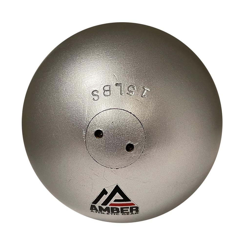 15lb Iron Shot Put for Track & Field Training & Competition - 6.8kg Cast Iron Shot with Durable Polyurethane Coating - Perfect for High School, College & Professional Athletes