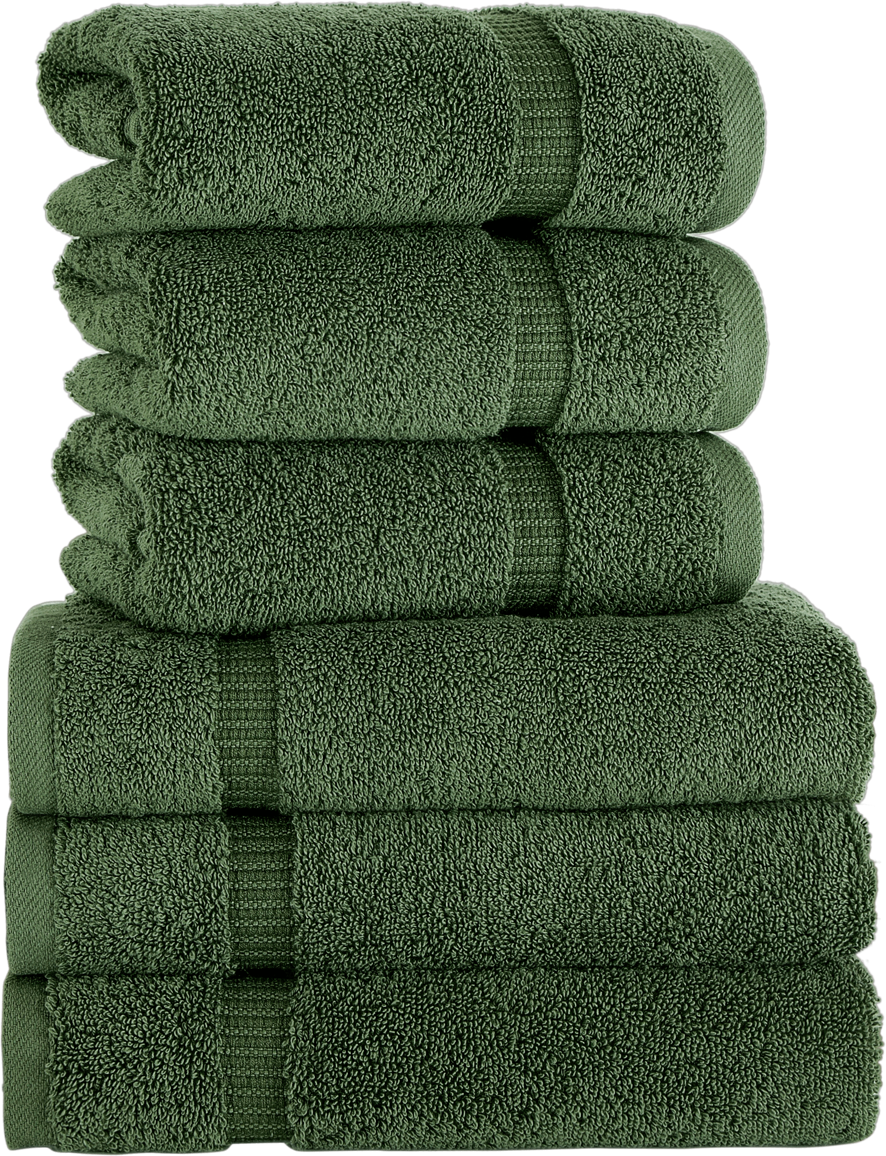 Premium 6-Piece Villa Turkish Cotton Hand Towels Set - Ultra Soft & Absorbent for Bathroom, Spa, and Hotel Luxury