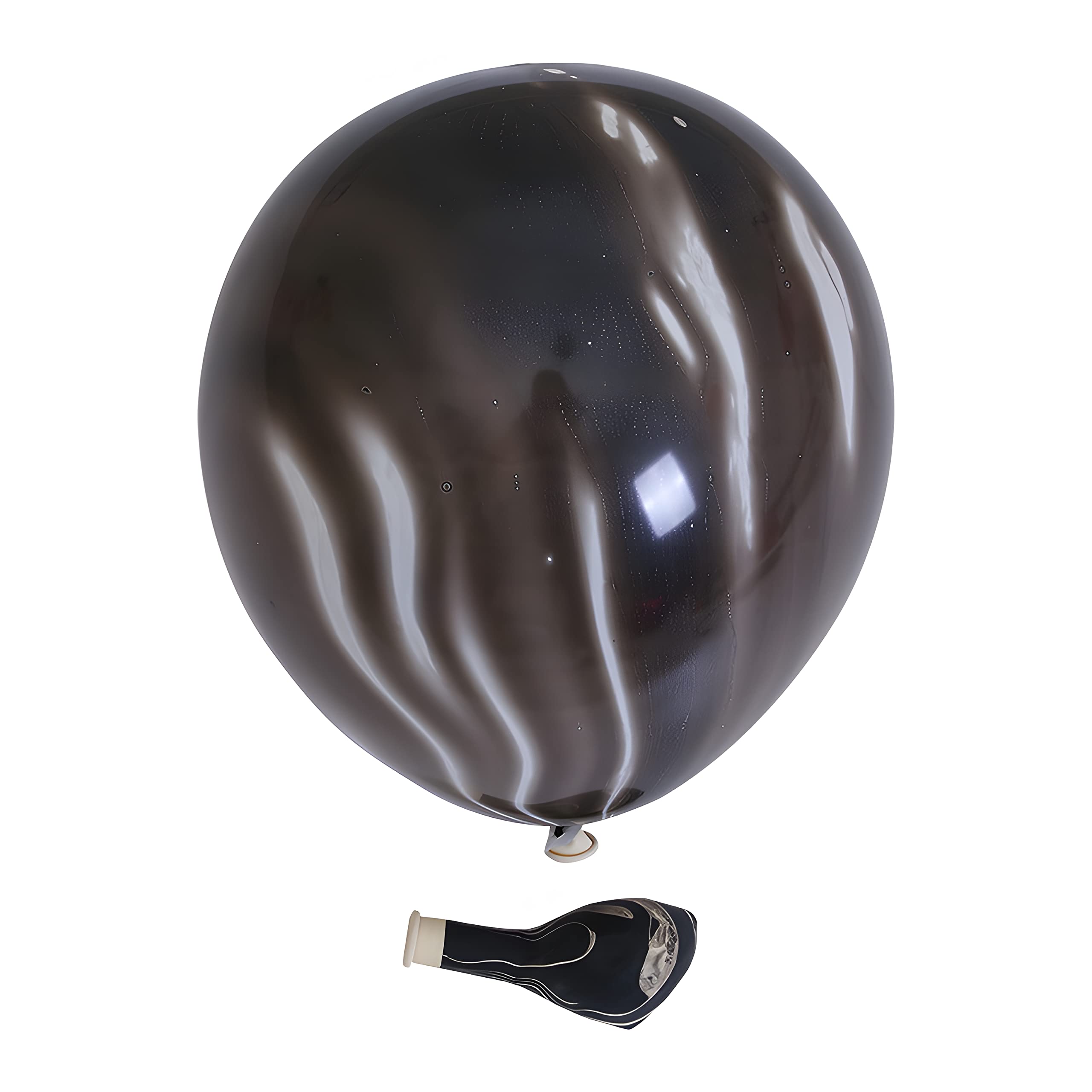 30PCS 12 Inch Black Tie Dye Balloons - Agate Marble Latex Swirl Party Balloons for Tie Dye Birthday, Bachelorette, Candyland & Hippie Theme Parties - Perfect for Indoor/Outdoor Decorations, Photo Backdrops & Event Styling