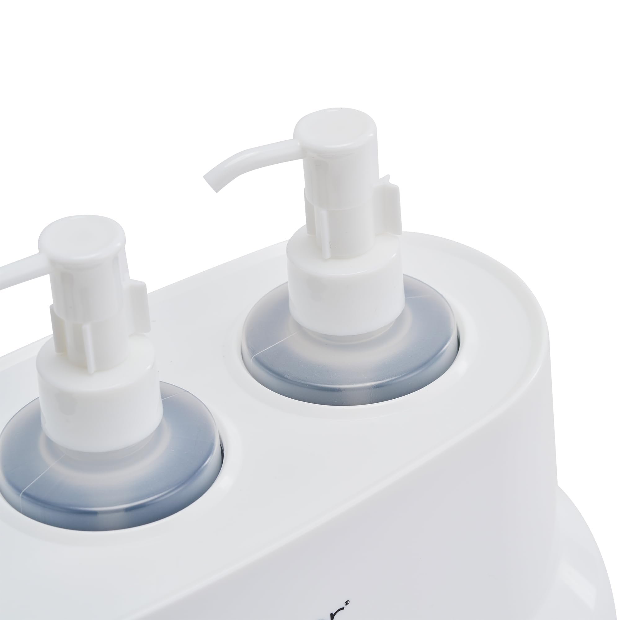 Professional 3-Bottle Massage Oil, Lotion & Cream Warmer Heater with Empty Bottles - Spa Salon Body Therapy Heating Device for Relaxation - Perfect for Massage Therapists, Home Spa & Couples Massage (White)