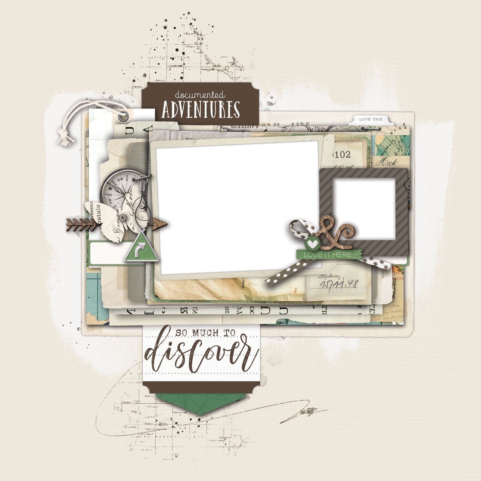 49 And Market Wherever Page Kit - Scrapbooking Supplies for Travel Memories, DIY Photo Albums, and Creative Journaling - Perfect for Vacation Scrapbooks, Adventure Journals, and Memory Keeping