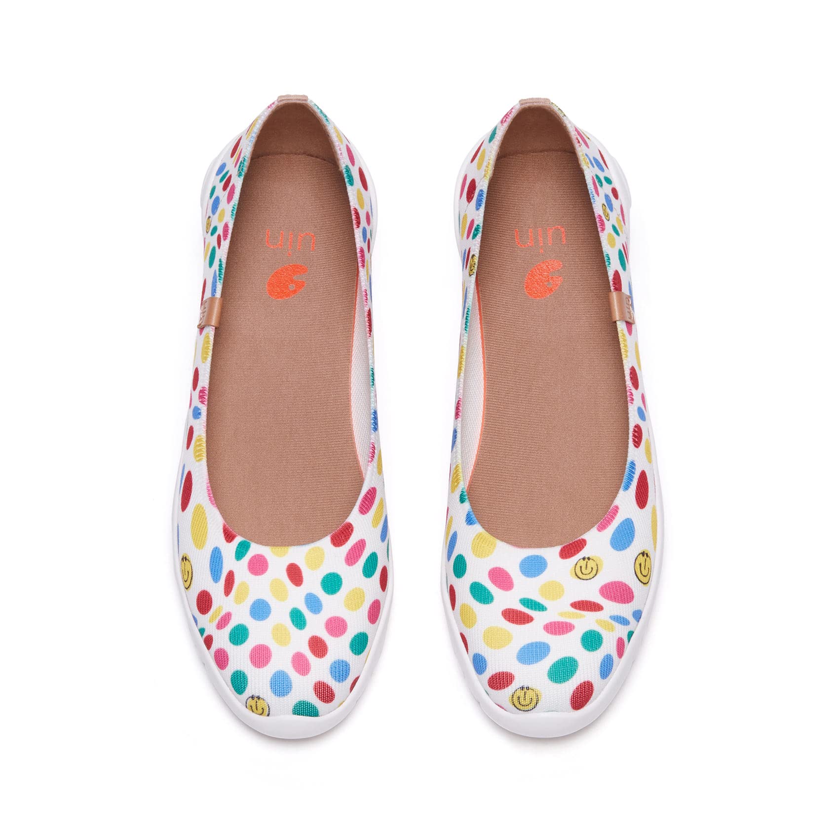 UIN Women's Art Painted Ballet Flats - Slip On Pointed Toe Casual Loafers - Lightweight Comfort Travel Shoes for Work, Walking & Vacation