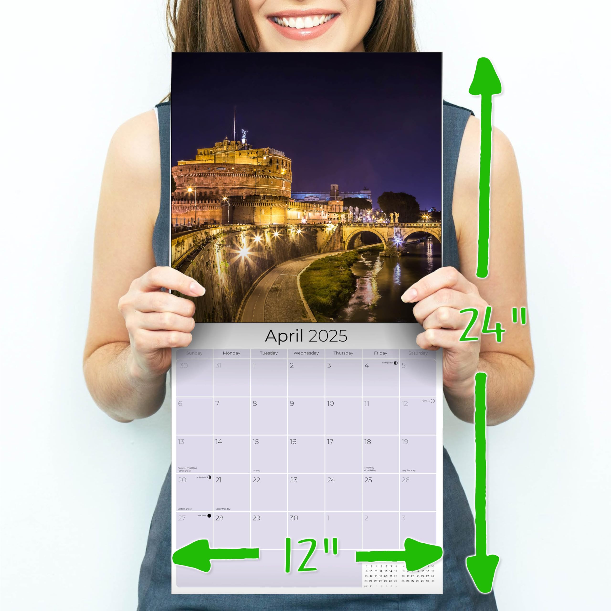 2024-2025 Rome Travel Wall Calendar - 12