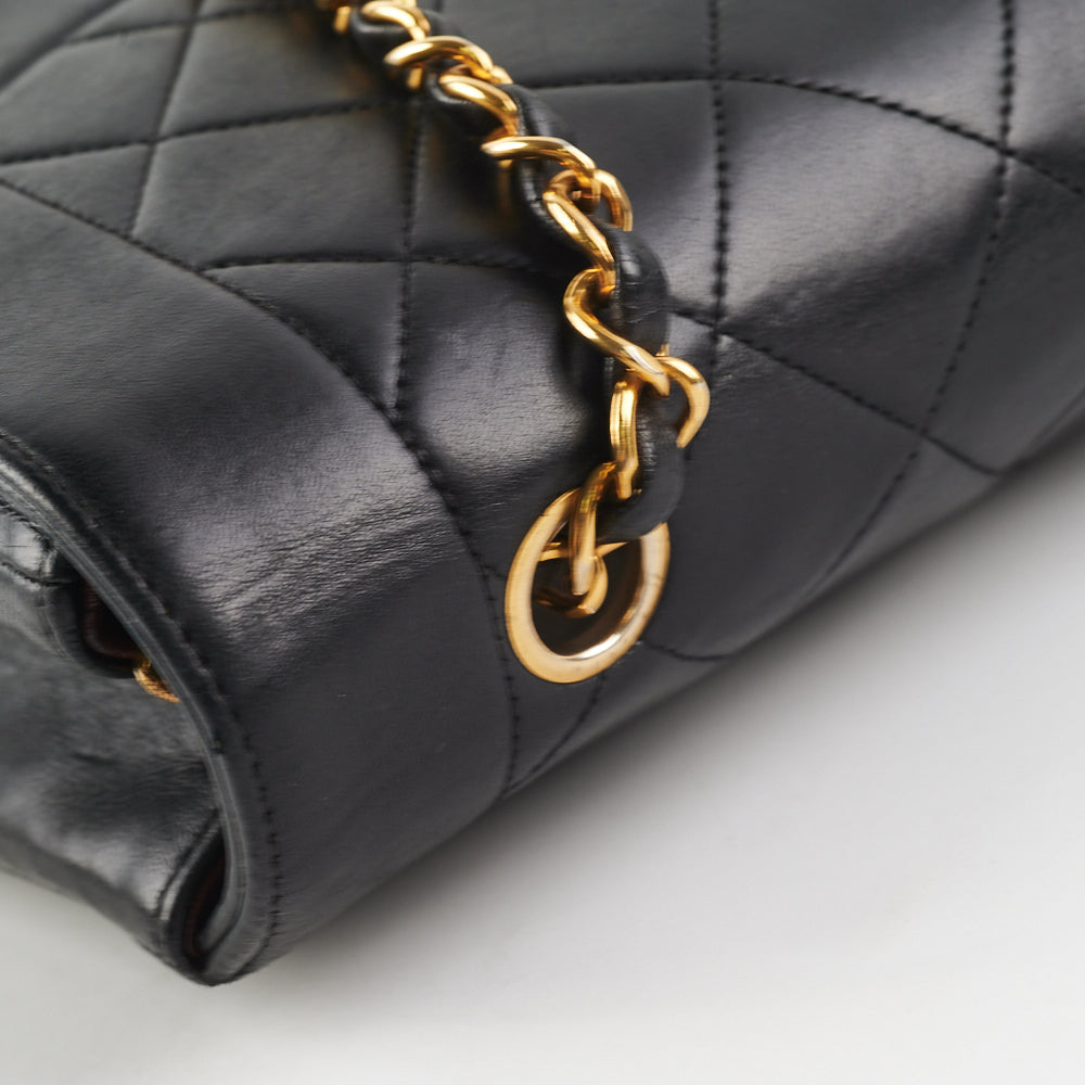 Chanel Medium Diana Black Leather Shoulder Bag - Luxury Designer Handbag for Women | Perfect for Work, Travel & Evening Events