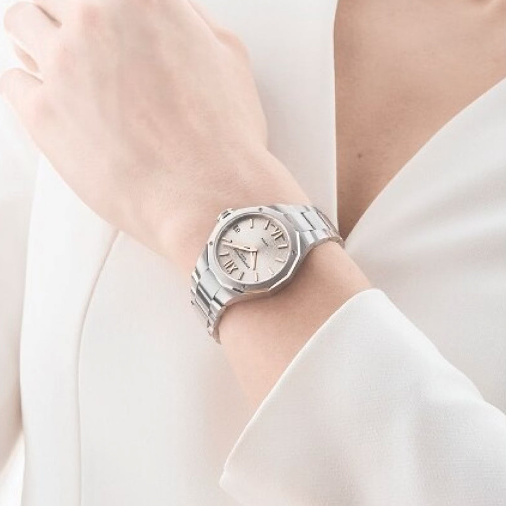Riviera Quartz 33mm Grey Stainless Steel Watch for Women - Elegant Bracelet Design - Perfect for Office, Party & Everyday Wear