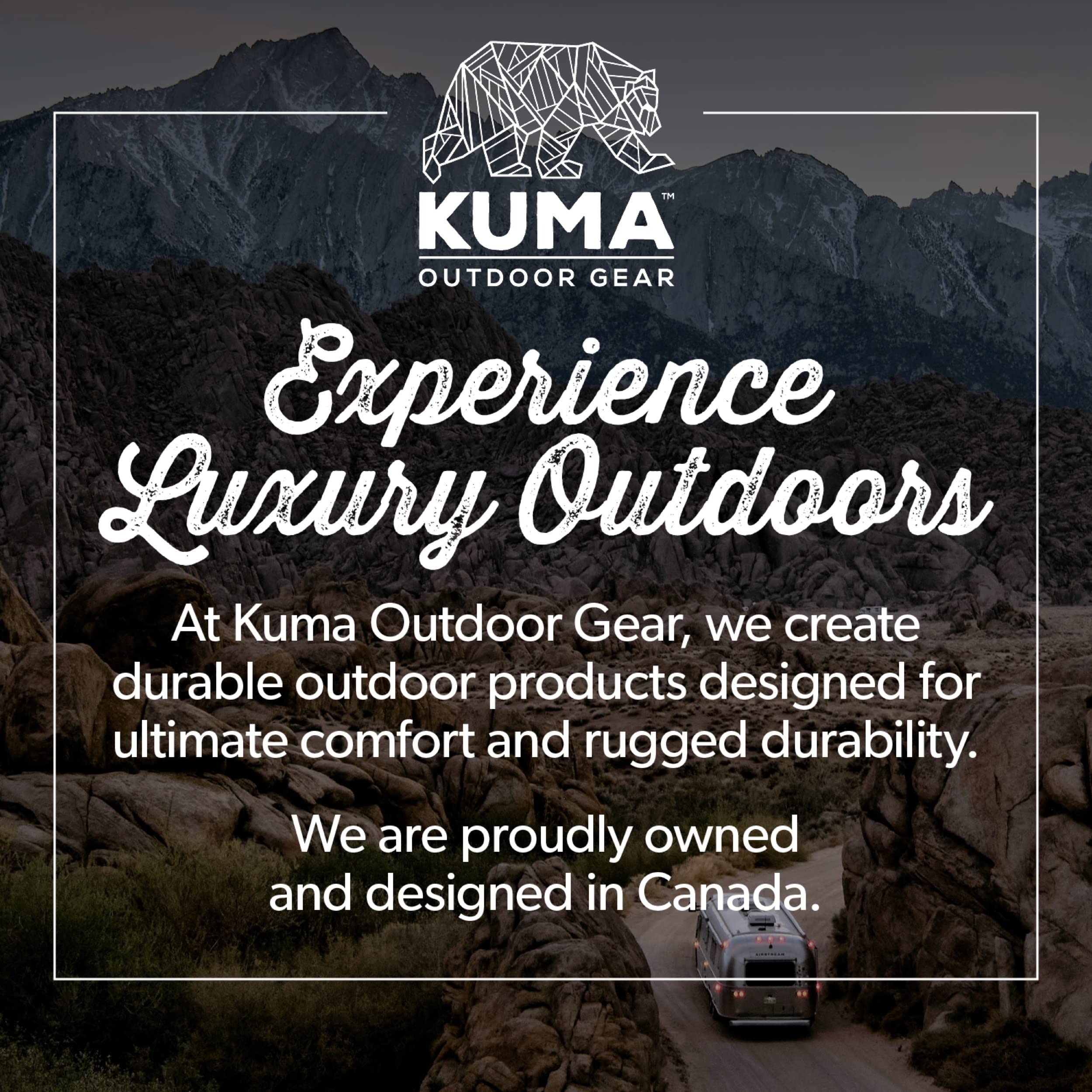 Kuma Outdoor Gear Lazy Bear Heated Chair - Portable Camping Chair with Battery Heater, Foldable & Lightweight Polyester Seat (Red Plaid) - Perfect for Camping, Backyard, Picnics & Outdoor Events
