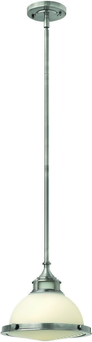 12W Amelia Mini Pendant Light Fixture - Polished Antique Nickel Finish - Perfect for Kitchen Island, Dining Room, or Entryway Lighting