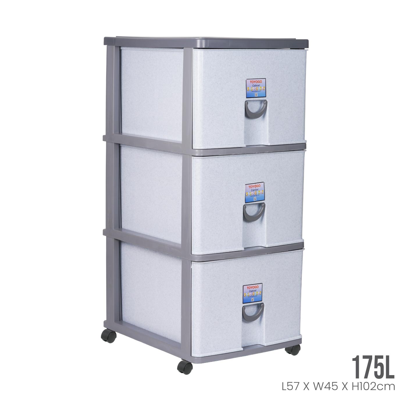 3 Tier Titanic Cabinet with Wheels (805 3) - Space Saving Storage Organizer for Kitchen, Bathroom, or Office