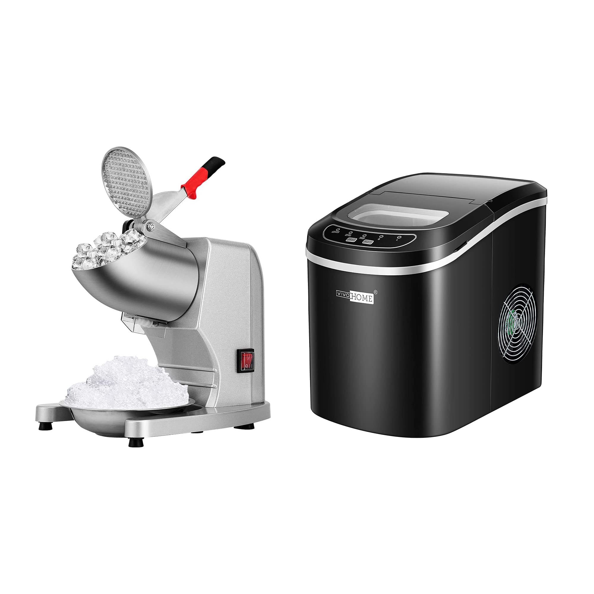 VIVOHOME 11 Inch Electric Dual Blade Ice Crusher Shaver - Snow Cone Maker Machine & Automatic Ice Shaver for Home, Parties, and Commercial Use - Perfect for Cocktails, Smoothies, and Frozen Treats