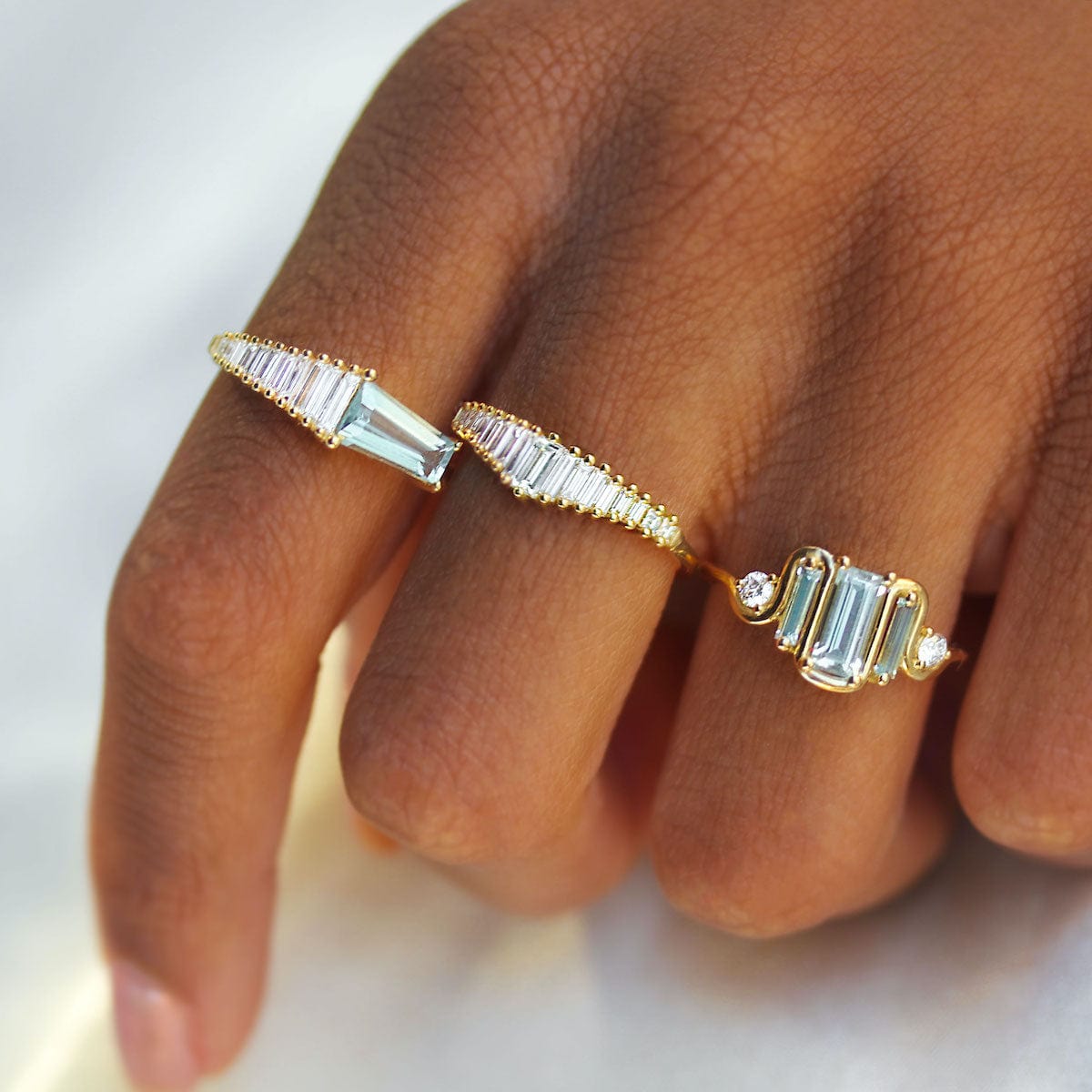 Art Deco Diamond Tiara Ring - Vintage Inspired Bridal Jewelry for Weddings, Prom & Special Occasions
