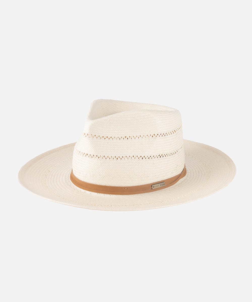 Arlo Rancher Fedora Straw Hat for Men - Western Cowboy Hat with Wide Brim - Sun Protection Summer Hat for Outdoor, Rodeo, and Country Music Festivals