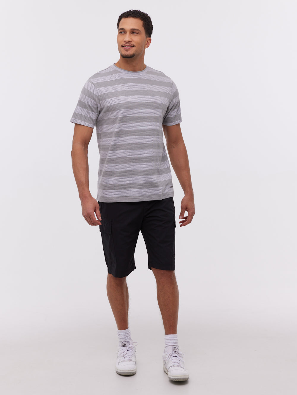 Pendari Block Stripe T-Shirt for Men - Casual Short Sleeve Cotton Tee - Perfect for Everyday Wear, Street Style & Summer Outfits