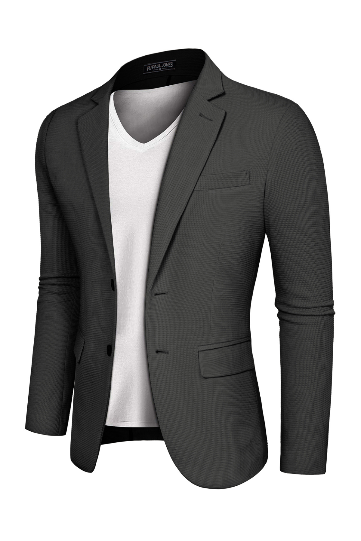 Men's Lightweight Casual Knit Blazer - 2 Button Business Sport Coat for Office, Travel & Smart Casual Outfits