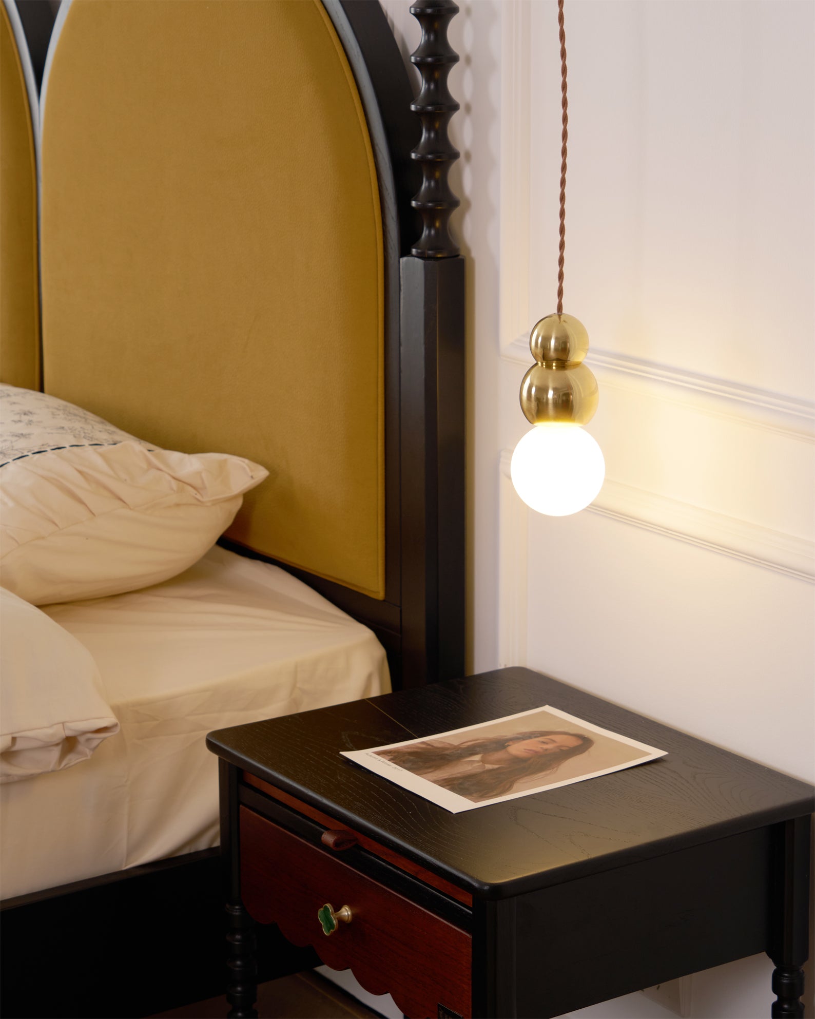 Modern LED Ball Light Pendant Lamp - Dimmable Hanging Light Fixture for Kitchen Island, Dining Room & Bedroom Decor