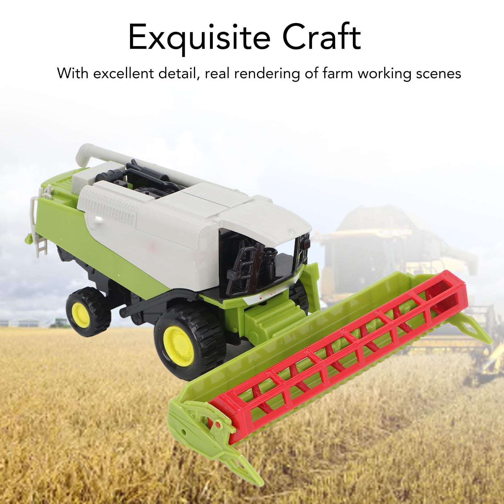 Farm Tractor Toy for Kids - Realistic Farm Harvester Vehicle Model - Educational Role Play Toy for Toddlers & Children - Perfect for Imaginative Play, Learning Agriculture & Farm Life Scenarios