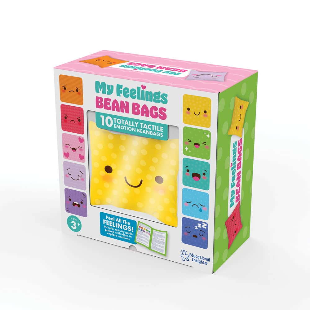 Educational Insights My Feeling Bean Bags - 10-Piece Social Emotional Learning Toy Set for Preschool & Kindergarten Classrooms - Helps Kids Ages 3+ Identify Emotions - Perfect for Circle Time, Therapy Sessions & Home Play