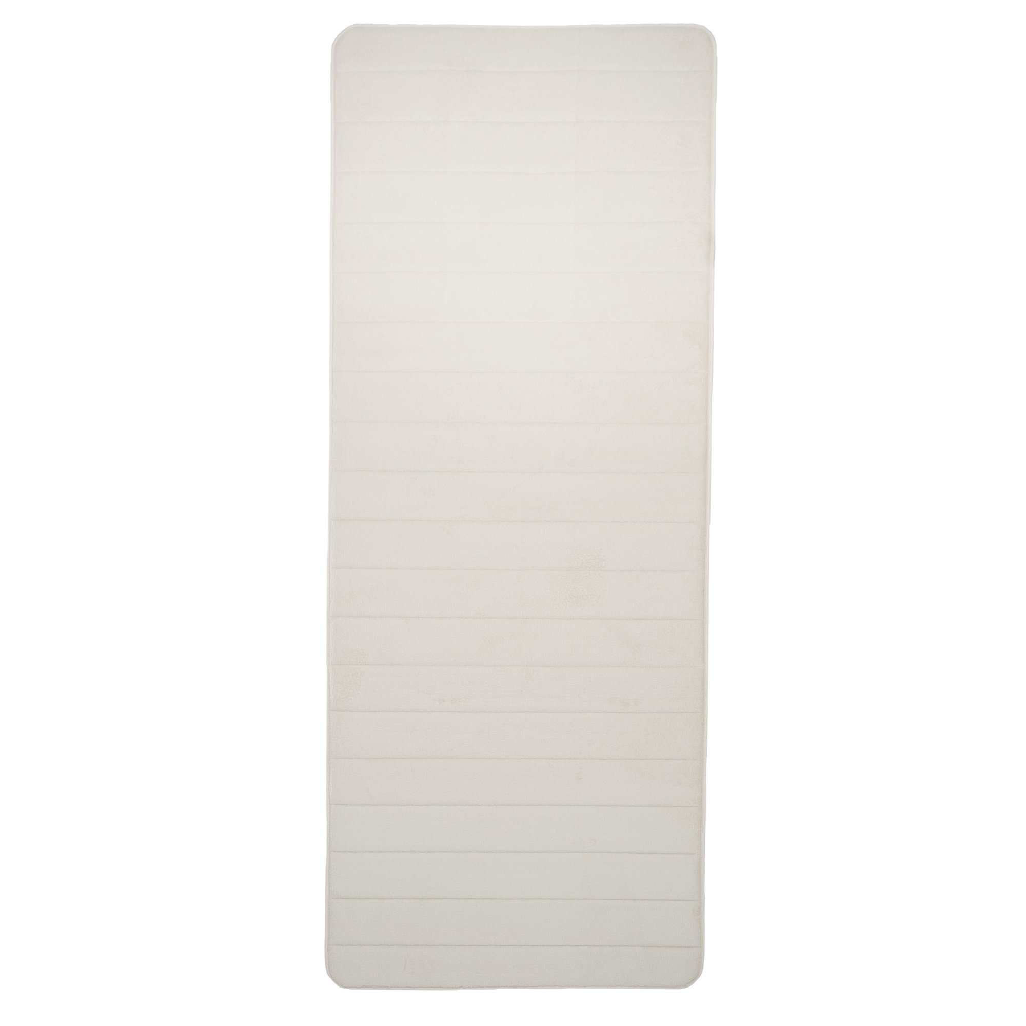 Luxury Oversized Bathroom Rug - Extra Long Memory Foam Bath Mat with Non-Slip Backing | Super Absorbent Shower Mat for Bathroom, Tub & Sink | Soft & Comfortable Bathroom Floor Mat for Home, Spa & Hotel Use (White)