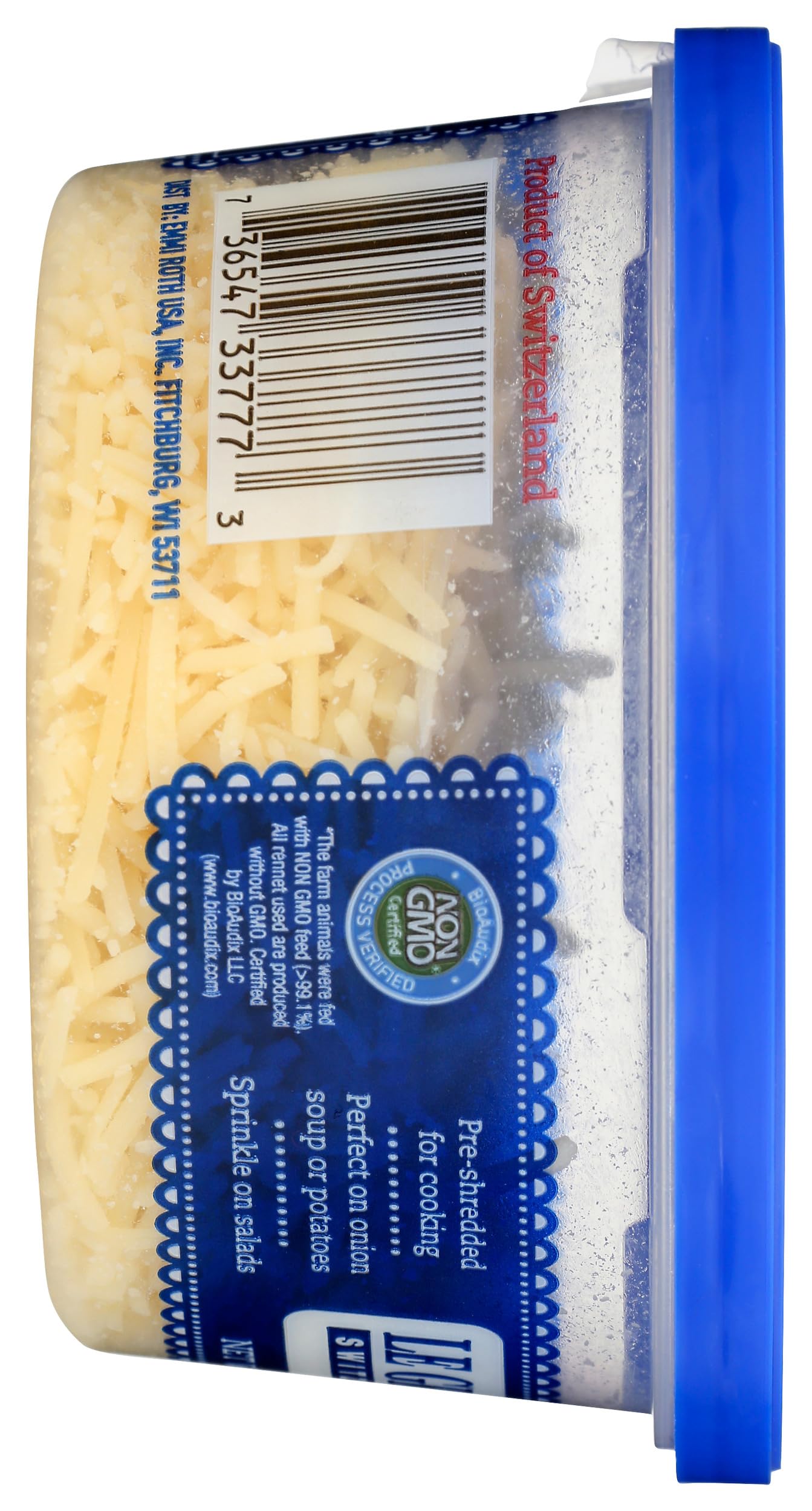Emmi Shredded Gruyere Cheese - 3.5 oz (100g) | Premium Swiss Cheese for Cooking, Baking & Snacking | Perfect for Fondue, Sandwiches & Salads