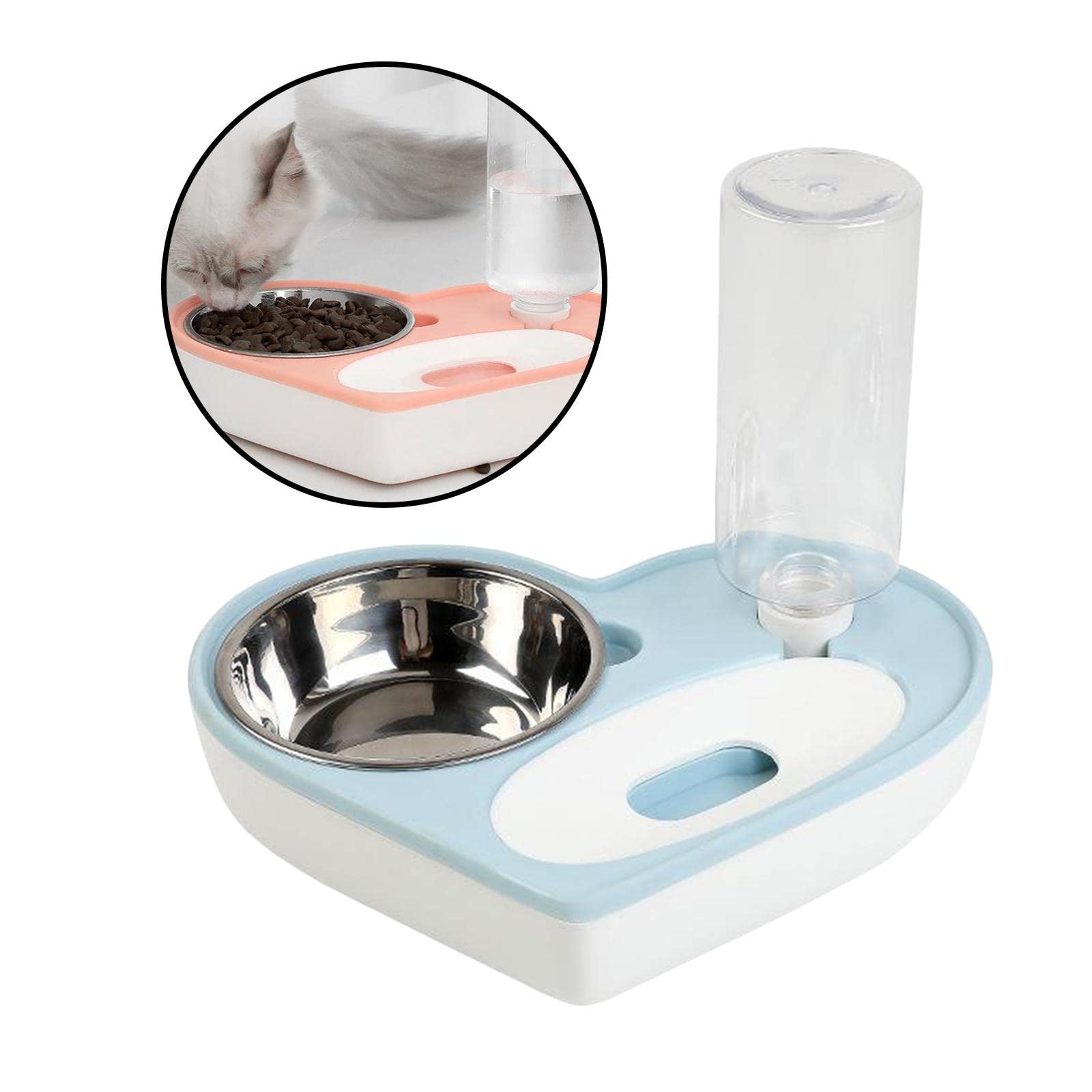 Lyla Automatic Pet Cat Dog Food and Water Bowl Set - Smart Water & Food Dispenser for Cats & Dogs, Perfect for Home, Office, or Travel Use