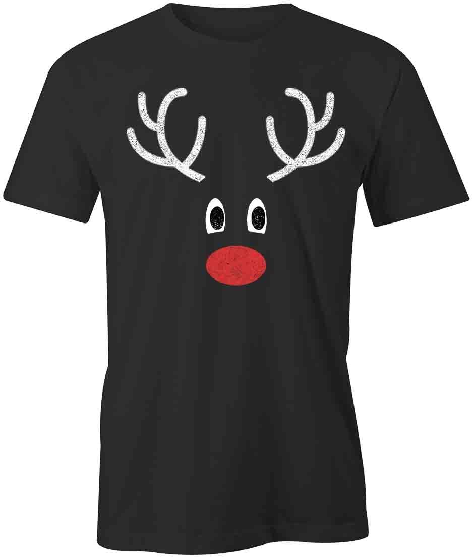 Reindeer Graphic T-Shirt for Men & Women - Soft Cotton Printed Tee with Christmas Design - Perfect for Holiday Parties, Family Gatherings & Festive Outfits