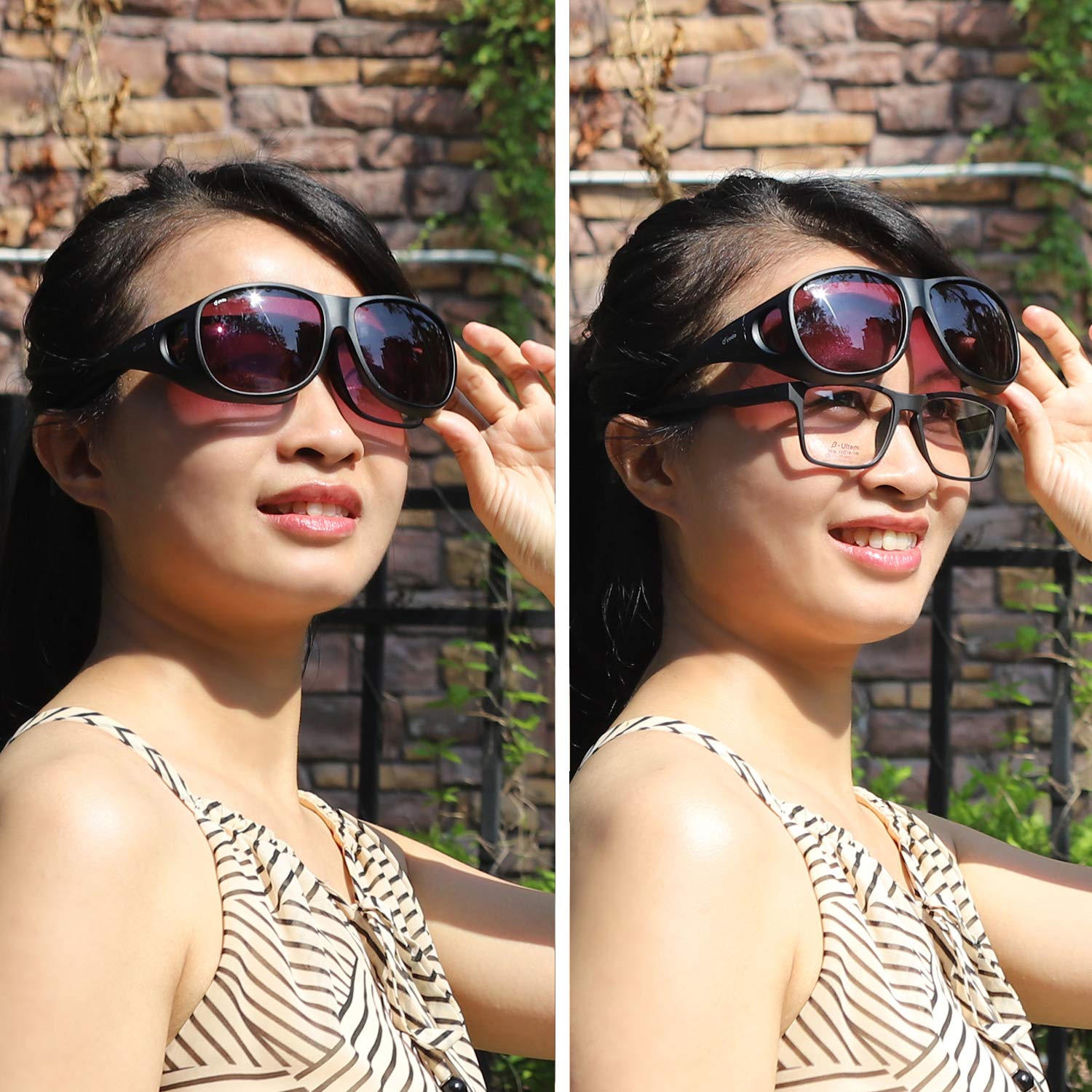 Yodo Fit Over Glasses Polarized Sunglasses for Men & Women - UV Protection, Comfortable Wraparound Design for Driving, Fishing & Outdoor Activities