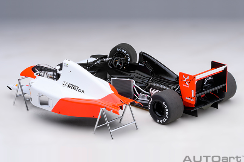 PREORDER AUTOart 1:18 Scale McLaren Honda MP4/6 Japanese GP 1991 Ayrton Senna #1 Diecast Model Car - Perfect for Collectors and Formula 1 Racing Fans Display