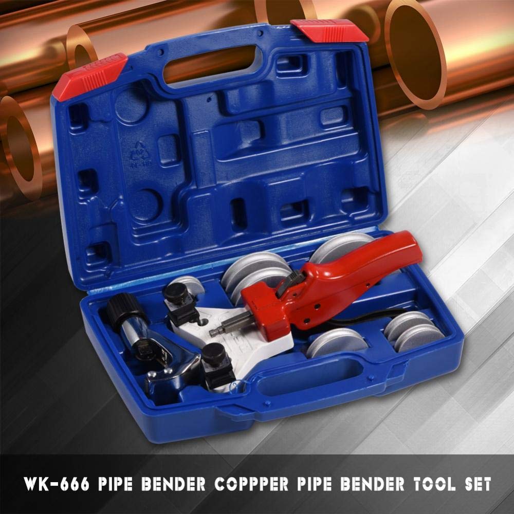 Zetiling Copper Pipe Bender Kit - Manual Tube Bending Tool Set with Carry Case for Plumbing, HVAC & DIY Projects | Perfect for Home Repair, Automotive & Metalworking