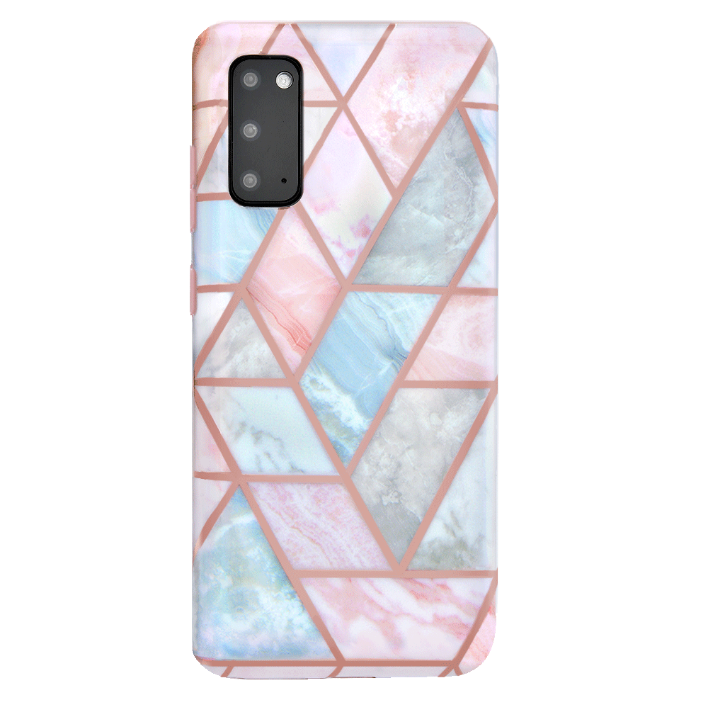 Geometric Marble Samsung Phone Case - Stylish Protective Cover for Samsung Galaxy S21/S20/Note 20 - Perfect for Everyday Use, Work & Travel