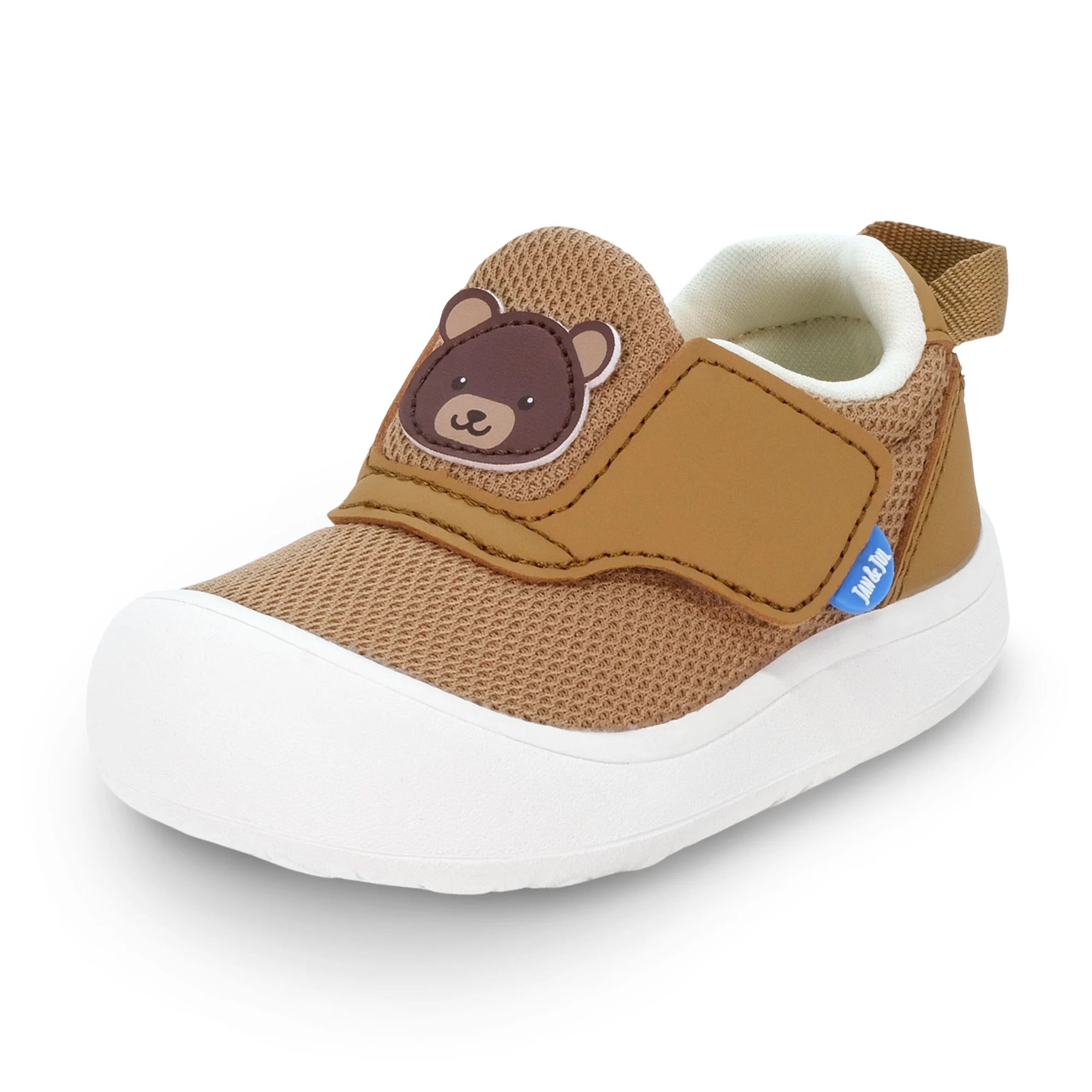 Jan & Jul Brown Bear Mini Flyer Toddler Sneakers - Cute & Comfortable Walking Shoes for Baby Boys & Girls - Perfect for Playtime, Park Outings & First Steps