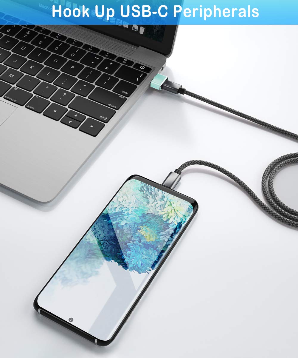 Elebase 4-Pack USB to USB C Adapter, Type C Female to USB A Male Charger Converter Compatible with iPhone 16/15/14 Pro Max, iPad Air 5/Mini 6, Apple Watch Ultra/Series 8/7, AirPods 4, Galaxy S24/S23/S22 - Perfect for Travel, Home & Office Charging Solutions