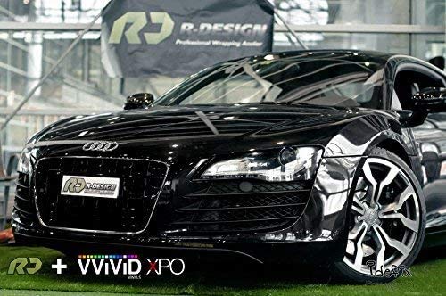 VViViD Black Glossy Vinyl Wrap for Cars, Trucks, Motorcycles - 15ft x 5ft Self-Adhesive Vehicle Film - Perfect for Automotive, Furniture & Architectural Projects - DIY Customization & Protection