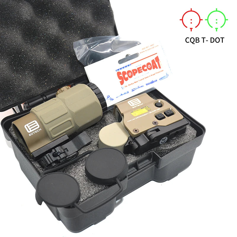 Tactical G33 G43 3X Magnifier Sight Scope & G45 5X Magnifier - Flip to Side Mount for 558 556 553 Holographic Reflex Red Dot Sights - Perfect for Hunting, Shooting Range & Tactical Training