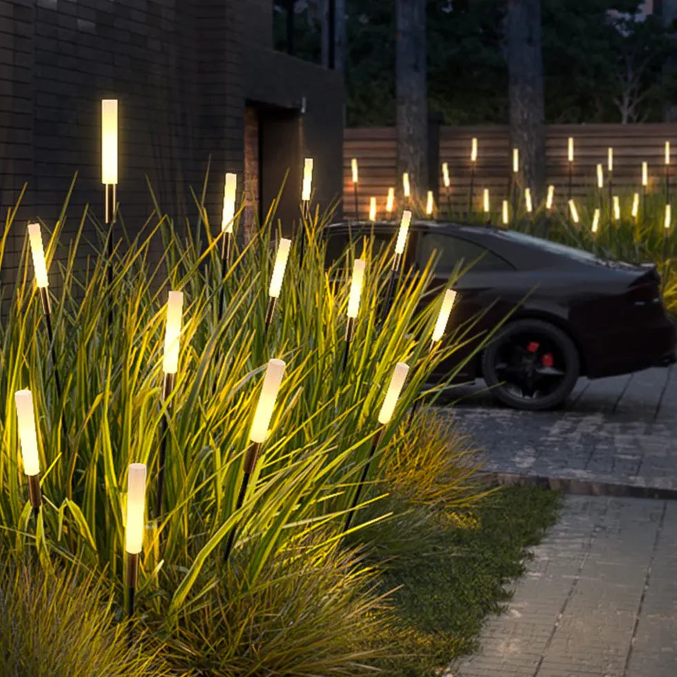 Solar Reed Lights Outdoor - Waterproof LED Garden Pathway Lighting for Yard, Patio, Walkway Decoration
