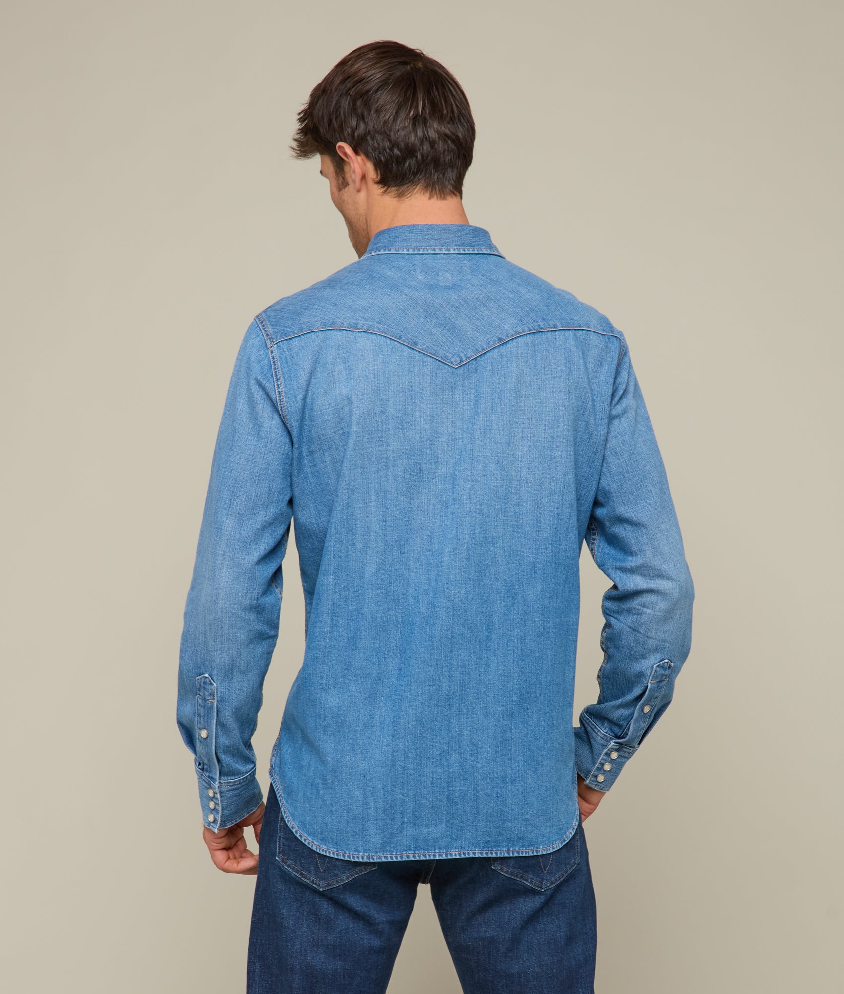 Jacob Men's Casual Button-Down Shirt - Lone Star Blue Plaid Flannel Shirt for Outdoor & Work Wear