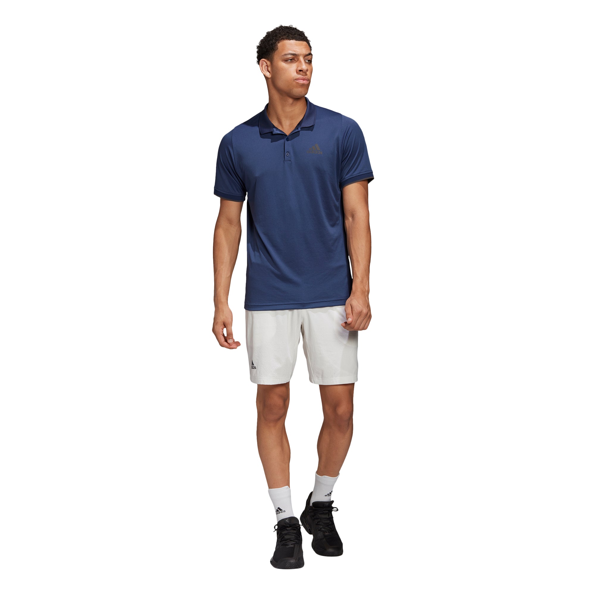Adidas Men's FreeLift Tech Polo Shirt - Breathable Performance Golf & Casual Wear - Indigo Blue FP7963 - Perfect for Sports, Work & Everyday Comfort