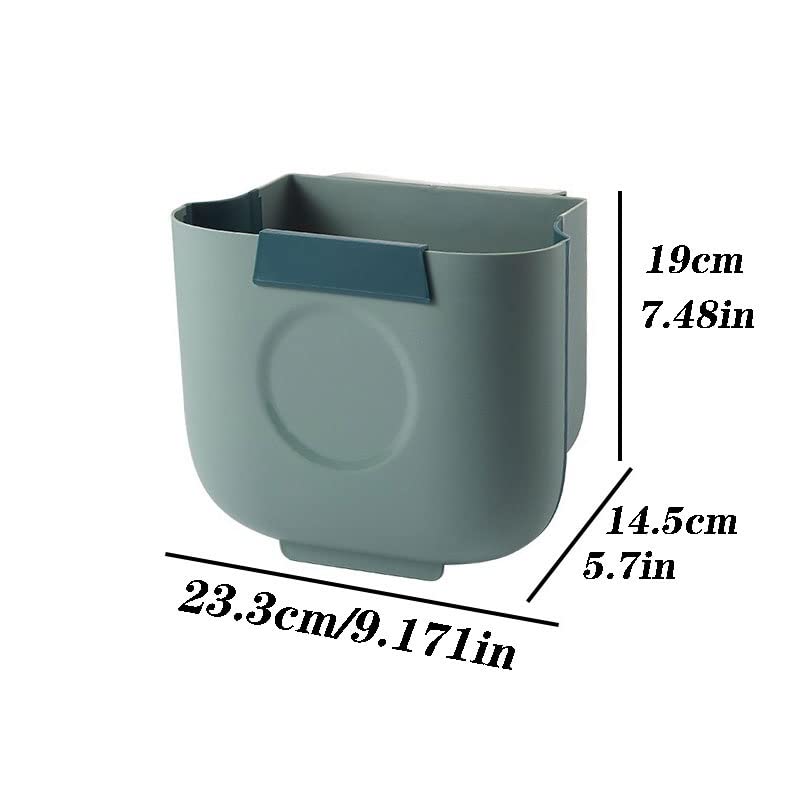 TOMYEUS 10L/13L Foldable Trash Can - Hanging Waste Bin for Kitchen Cabinet Door, Bathroom & Toilet - Space Saving Wall Mounted Garbage Storage (10L) - Perfect for Small Spaces, RVs & Camping