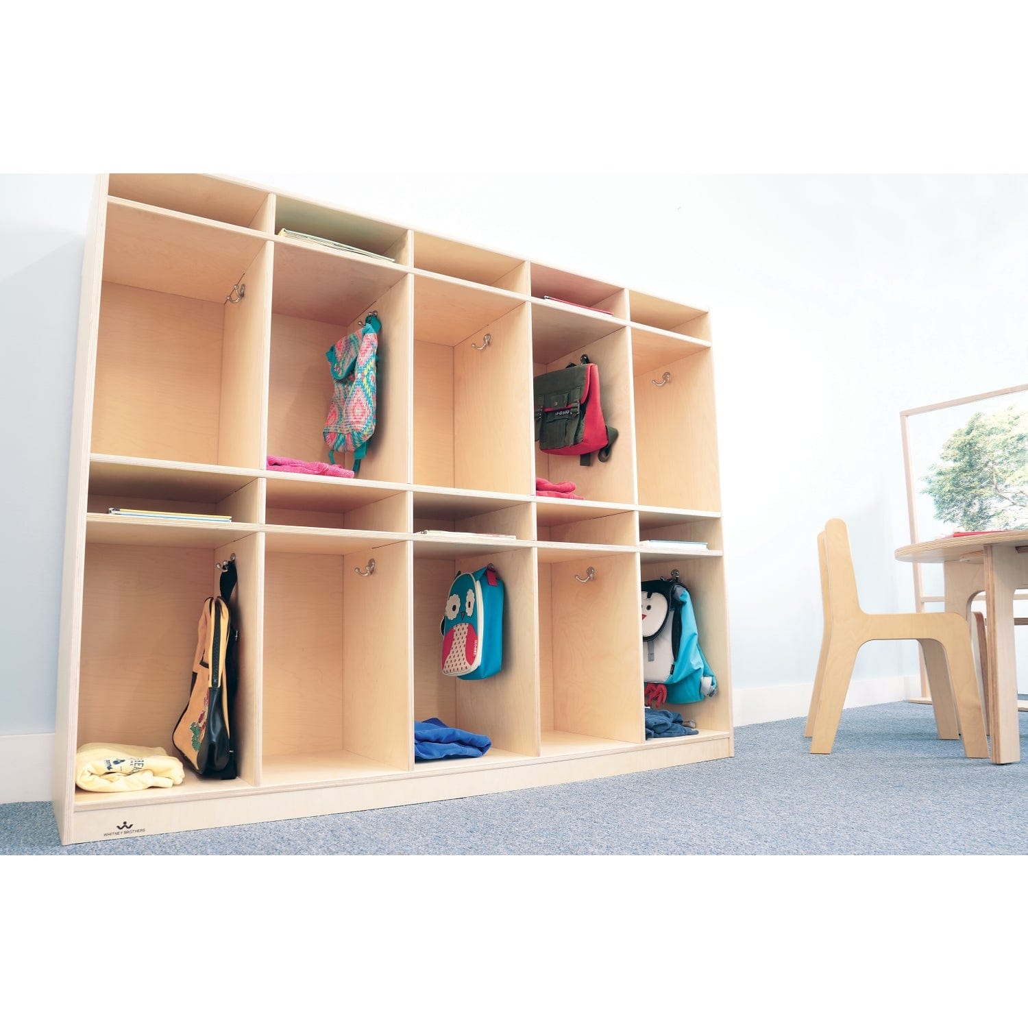 10-Section Heavy Duty Metal Coat Locker for School, Gym & Office - Durable Storage Organizer with Hooks & Shelves
