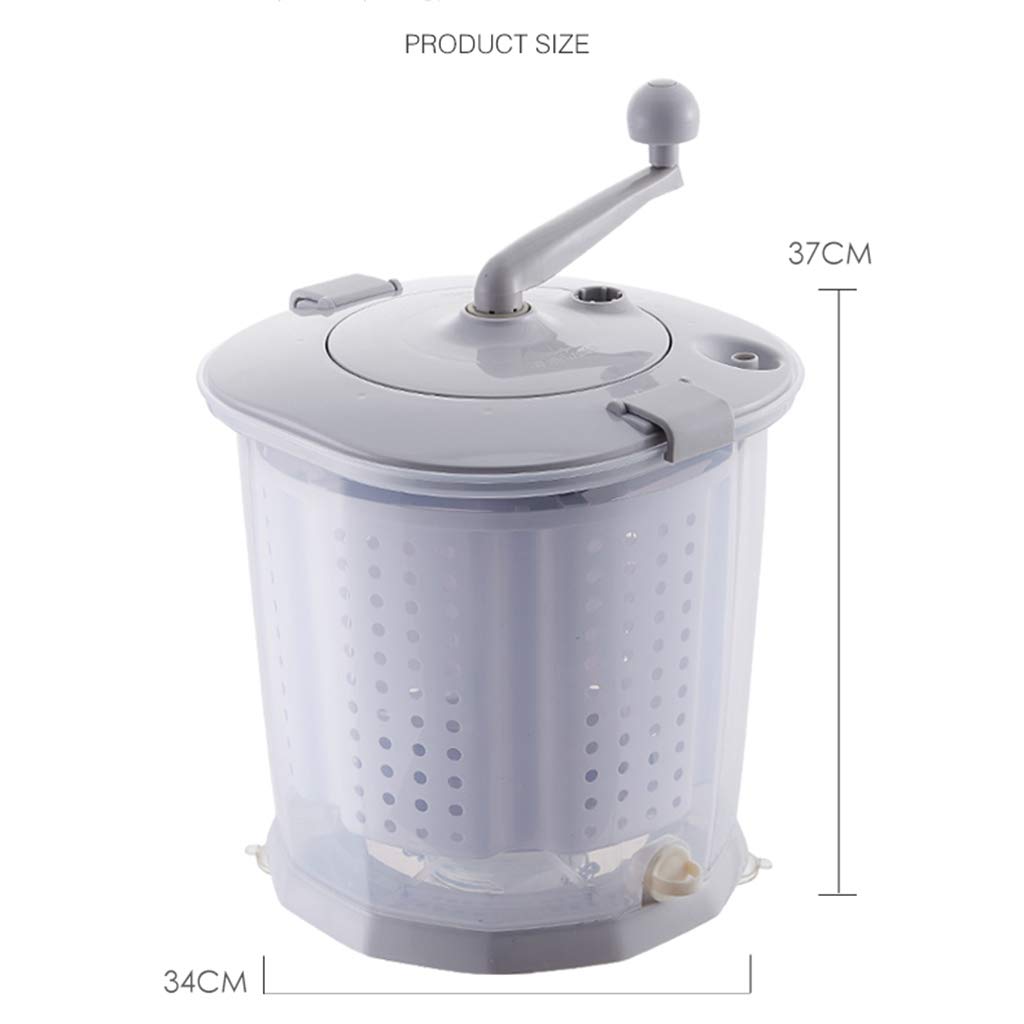 Portable Eco-Friendly Mini Washing Machine - Hand Crank Manual Non-Electric Washer & Spin Dryer for Small Clothes, Underwear, Socks | Perfect for RV, Camping, Travel & Emergency Use