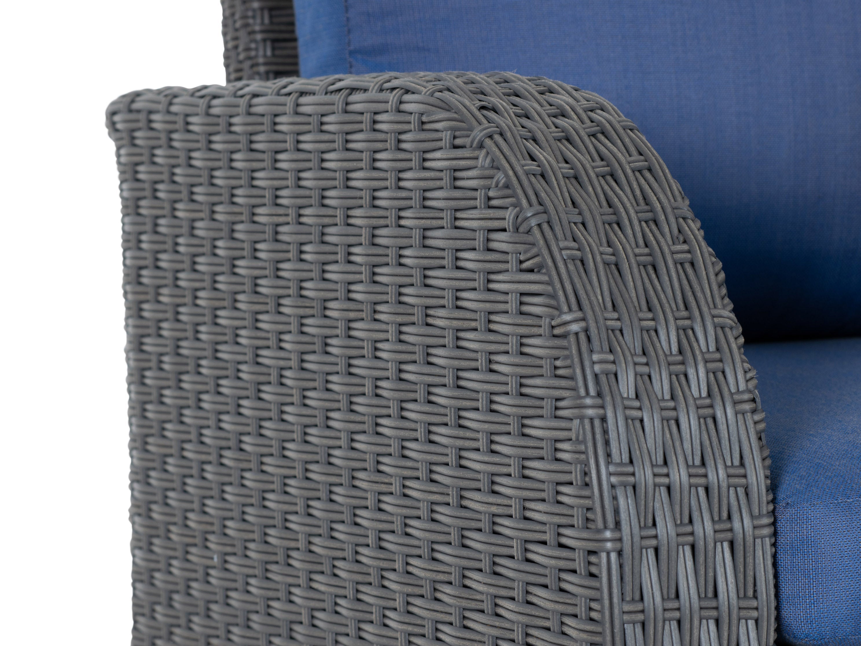 Premium Blue Outdoor Left Arm Sectional Chair - Weather-Resistant Patio Furniture for Backyard, Poolside & Garden Relaxation
