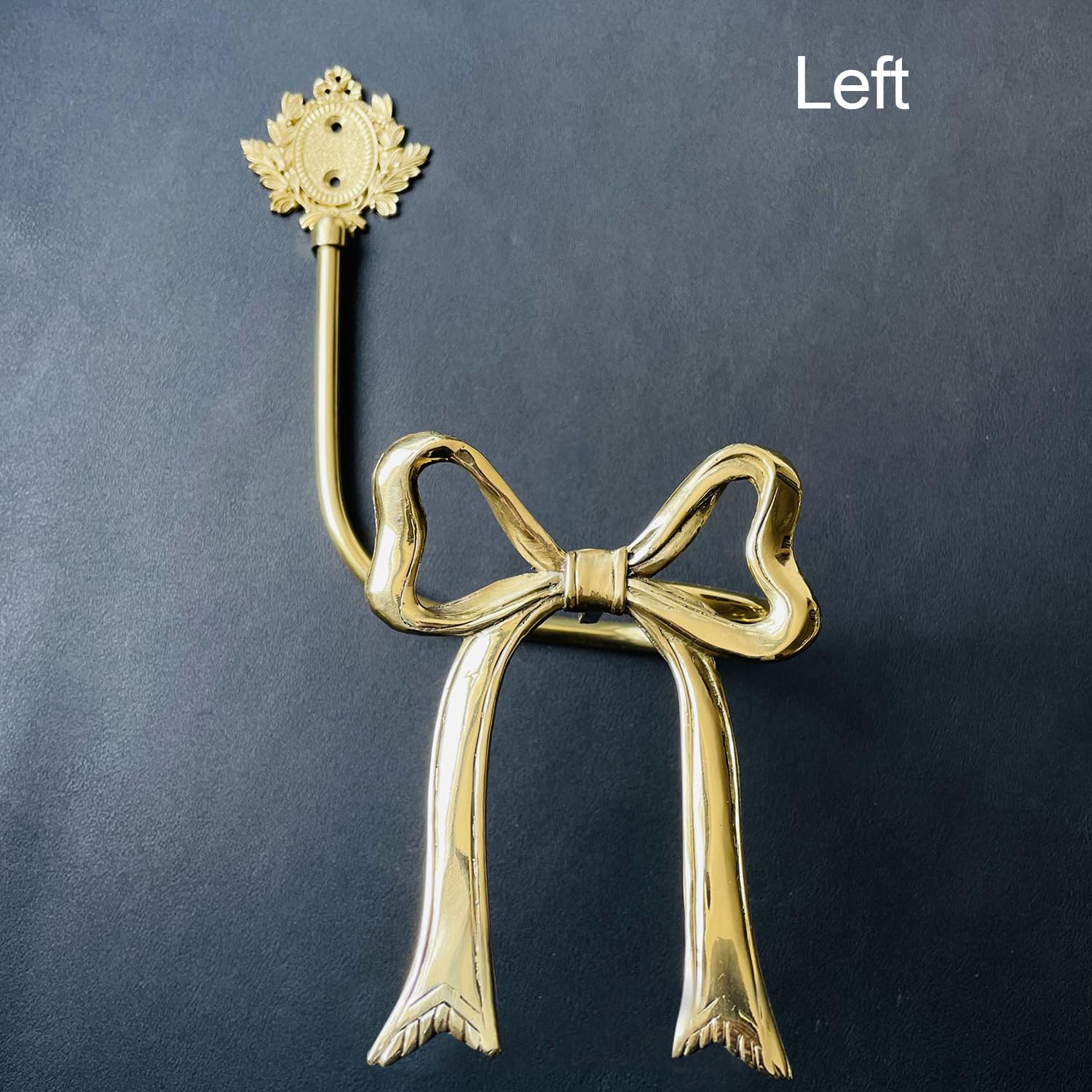 Elegant Gold Bow Curtain Tiebacks Set of 2 - Brass Curtain Holdbacks for Drapes - Decorative Wall Hook Holders for Girls Room & Living Room - Perfect for Window Treatments, Home Decor & Interior Design