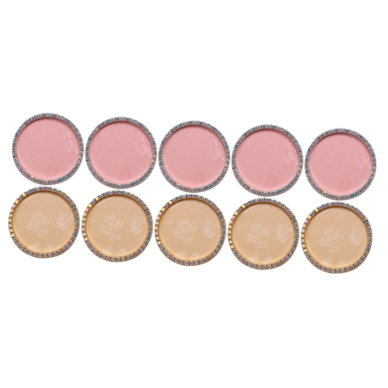 Minkissy 5 Sets Nail Polish Palette - Nail Art Mixing Tray & Display Stand Kit (2pcs x 5) for Professional Salon & DIY Manicure at Home