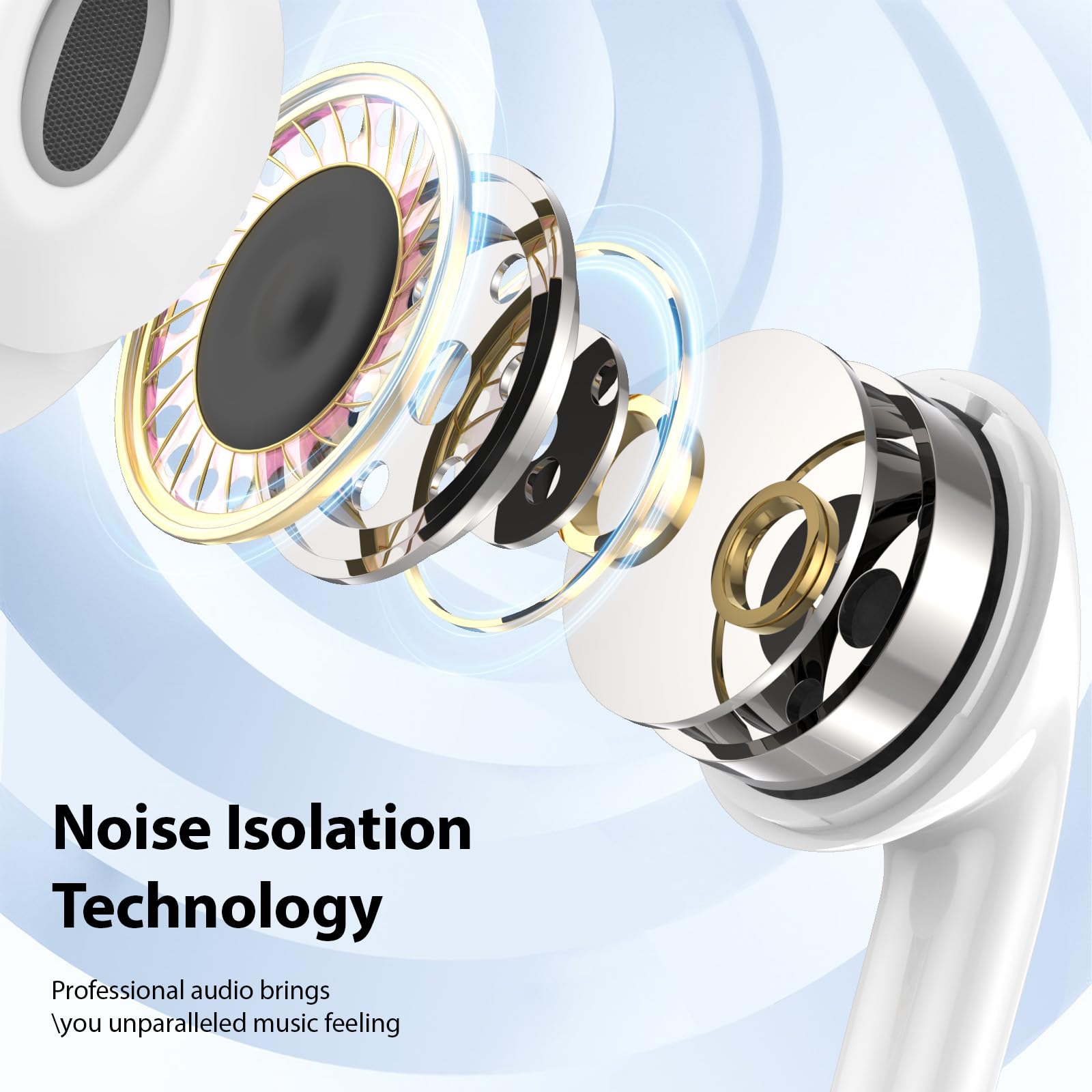 3.5mm Wired Earbuds with Microphone, Noise Cancelling HiFi Stereo Headphones - Perfect for School, Online Classes, Gaming & Work - Compatible with Chromebook, Samsung A42/A32/A15/A14/A12/S10e/A03s (White)