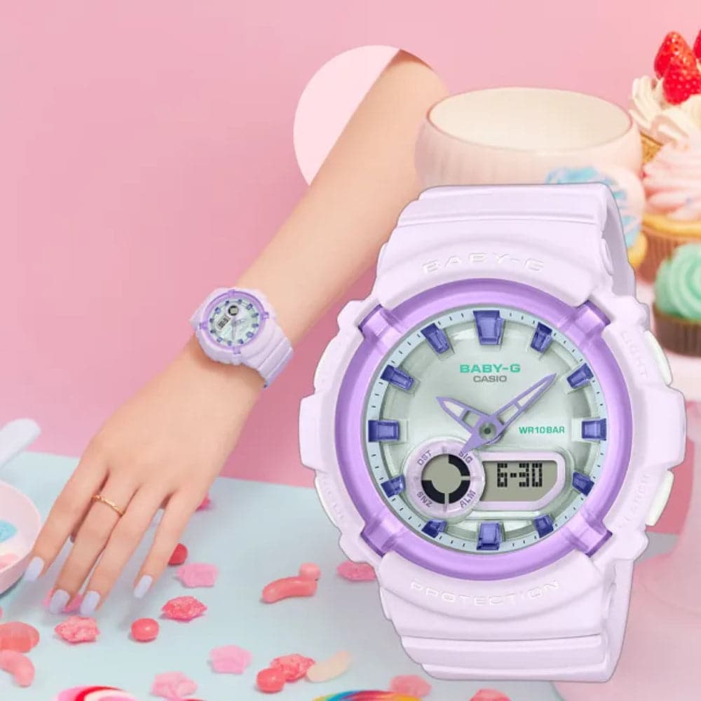 Casio Baby-G BGA-280SW-6ADR Analog Digital Purple Women's Watch - Stylish & Durable for Sports, Fitness & Everyday Wear