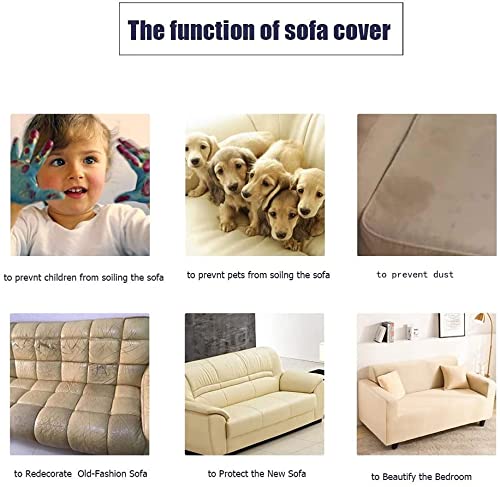 Stretch Velvet L-Shaped Couch Cover - Non Slip Sectional Sofa Slipcover with Adjustable Straps, Washable & Thick Fabric (90-140cm, Orange) - Perfect for Living Room, Home Theater & Family Gatherings