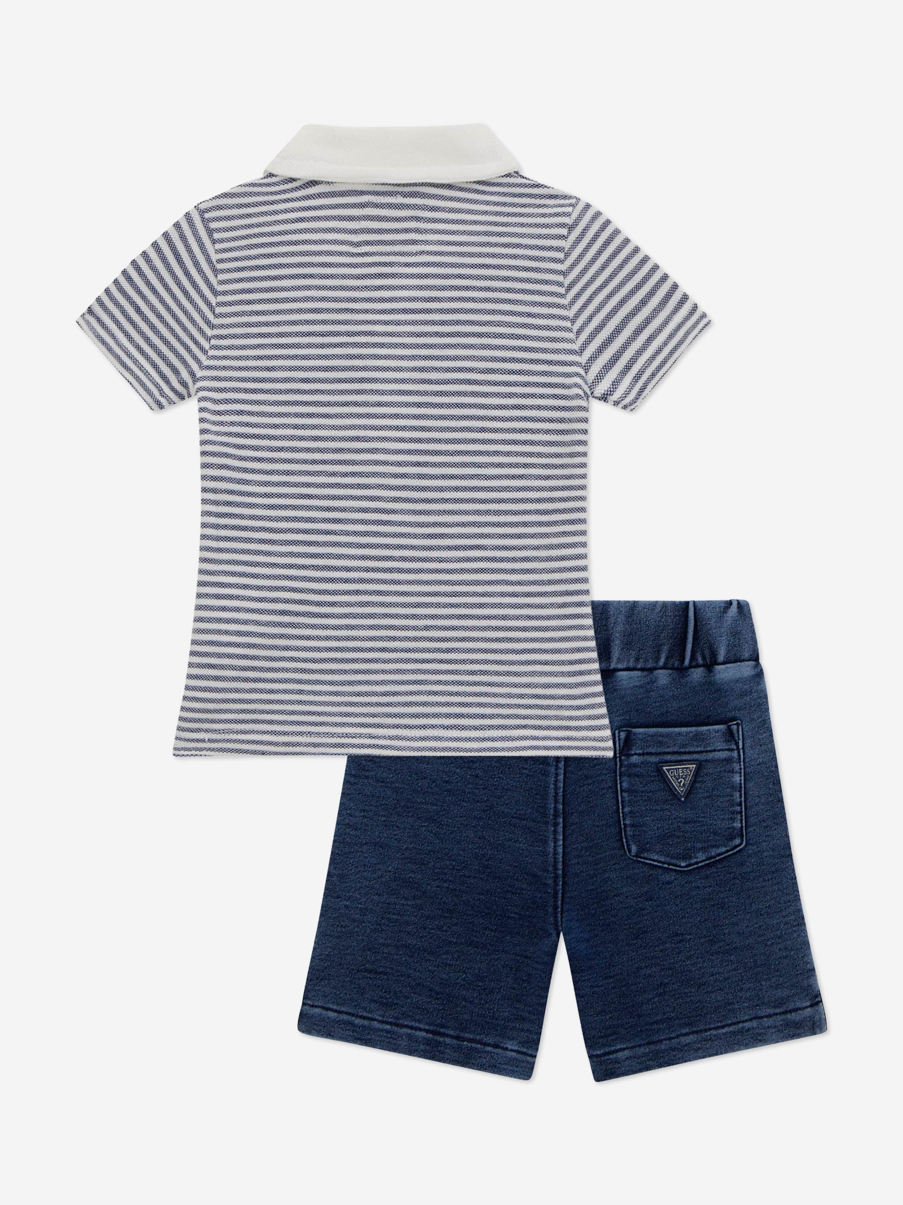 **Baby Boys Polo Shirt and Shorts Set - Blue Cotton Outfit for Toddlers | Perfect for Playdates, Summer Outings & Casual Wear**