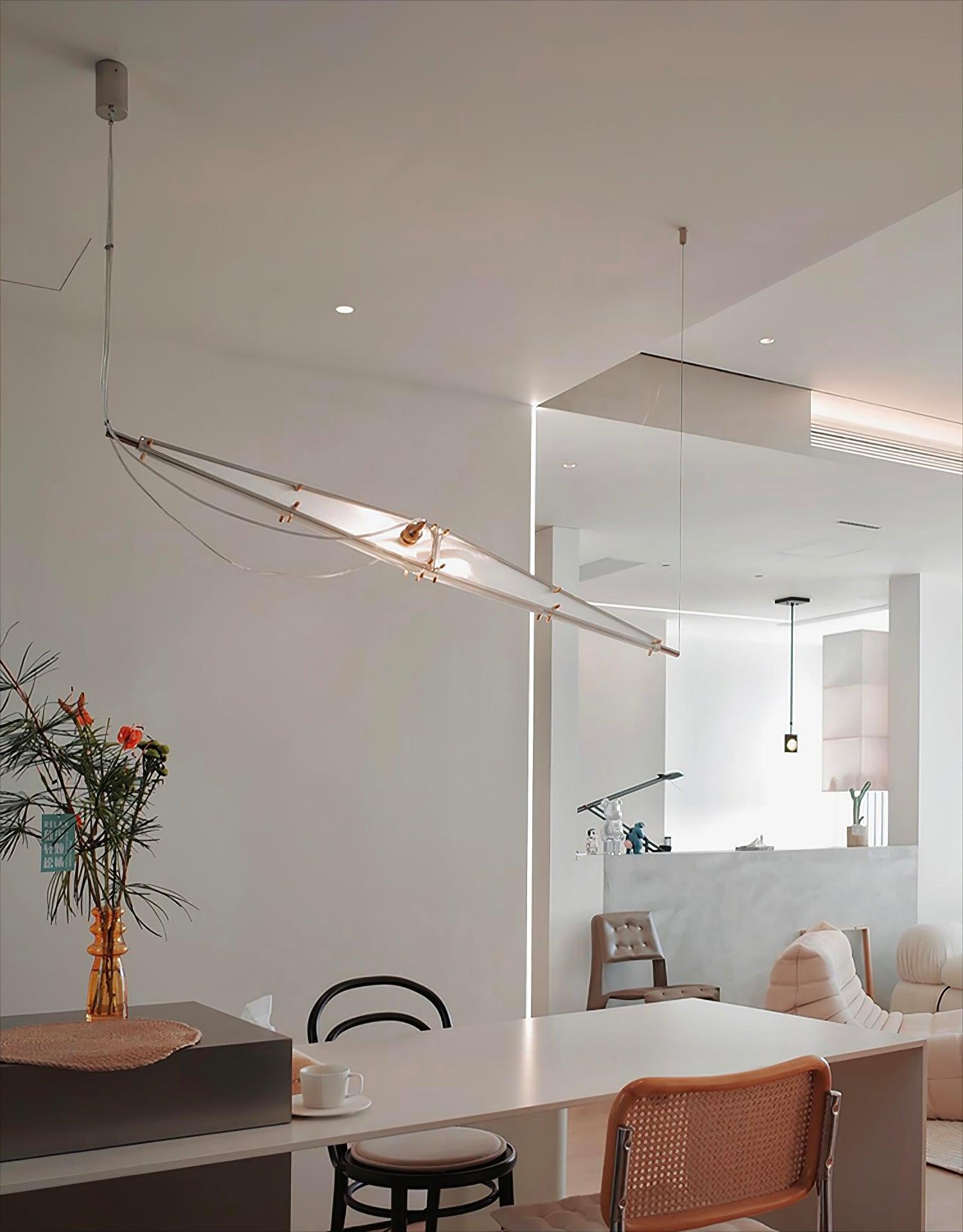Modern Fragment Pendant Lamp - Handmade Glass Ceiling Light Fixture for Dining Room, Kitchen Island & Living Room Decor | Dimmable Hanging Chandelier Lighting