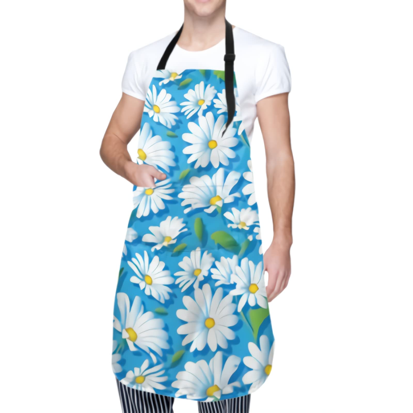 Adjustable Adult Apron with 2 Pockets - Perfect for Home Cooking, Baking, BBQ & Outdoor Grilling - Durable Kitchen & Garden Workwear