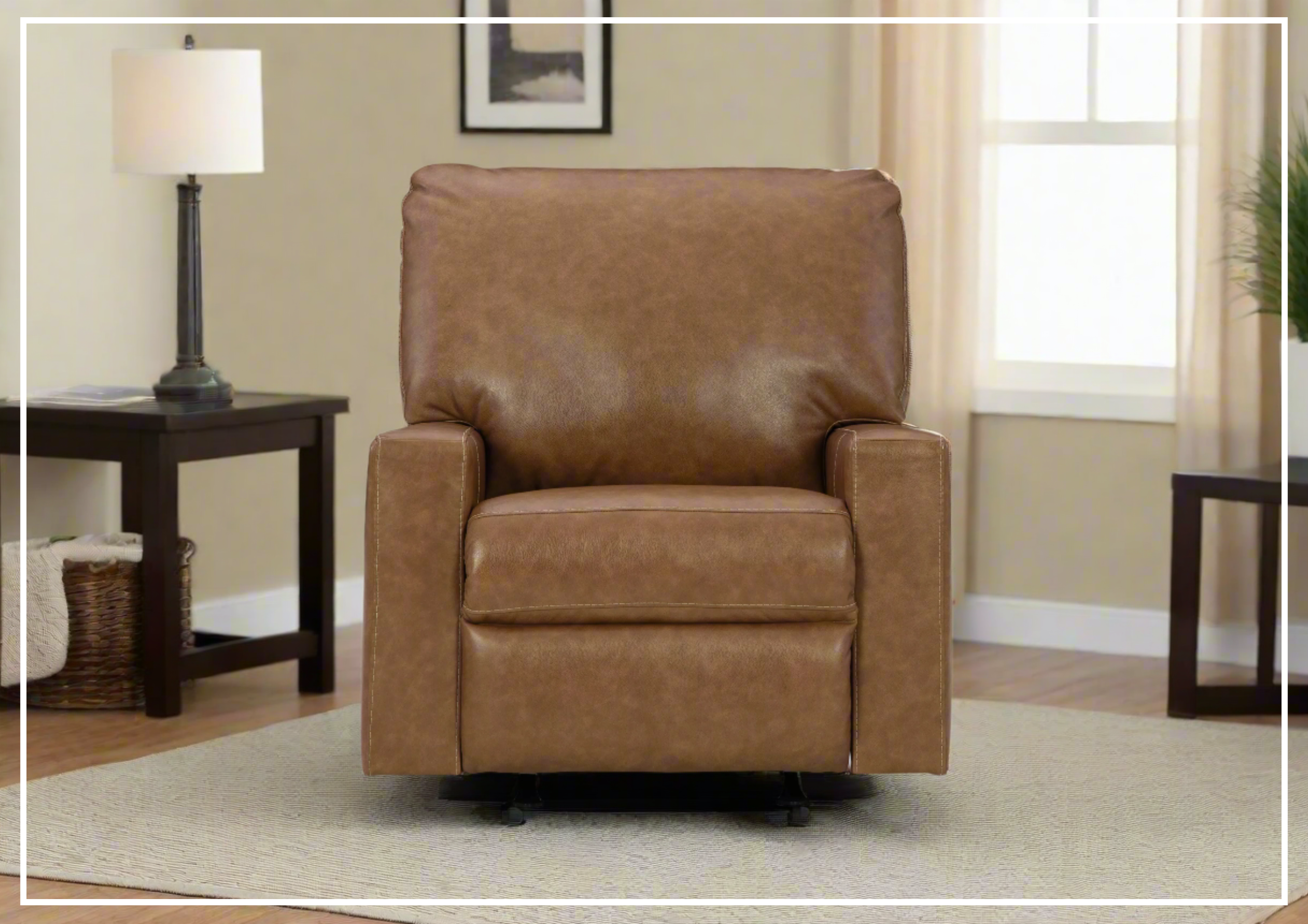 Gio Italia Bella Genuine Leather Rocker Recliner Chair - Comfortable Living Room Furniture for Relaxing & Nursing Mothers