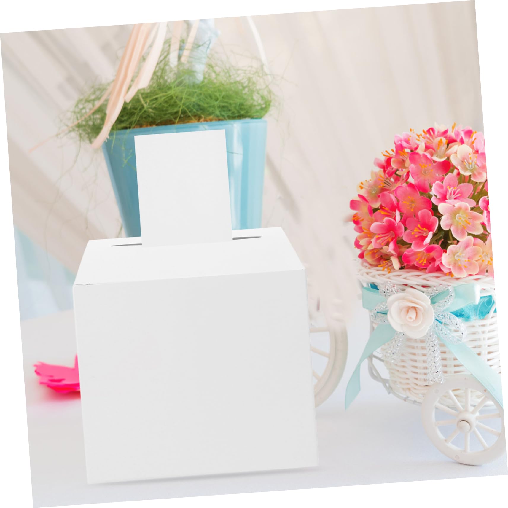 PRETYZOOM 4-Piece Wedding Wishing Well Keepsake Box Set - Elegant Money Holder for Wedding Cards & Gifts - Perfect for Bridal Showers, Receptions & Anniversary Celebrations